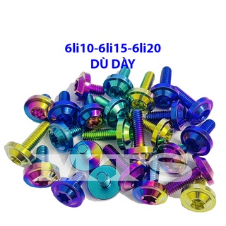 ỐC TITAN GR5 6li10,6li15,6li20 DÙ TO DÀY Bắt Hộp Xích/Nón Bảo Hiểm,Dàn Áo...-MTS