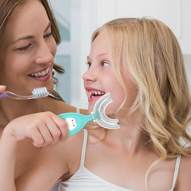 Bàn chải đánh răng chữ u cho bé  360 Độ Hình Chữ U Dành Cho Bé Từ 2-12 Tuổi bàn chải chữ u cho bé