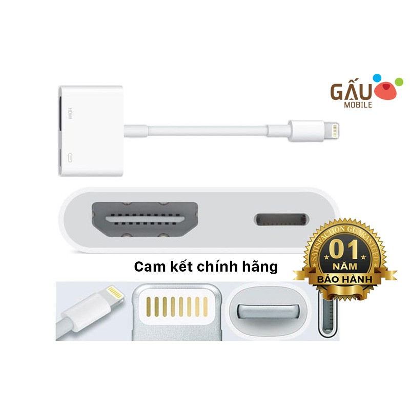 [Mã ELMS5 giảm 7% đơn 300K] [CHÍNH HÃNG] Cáp chuyển Apple Lightning to HDMI