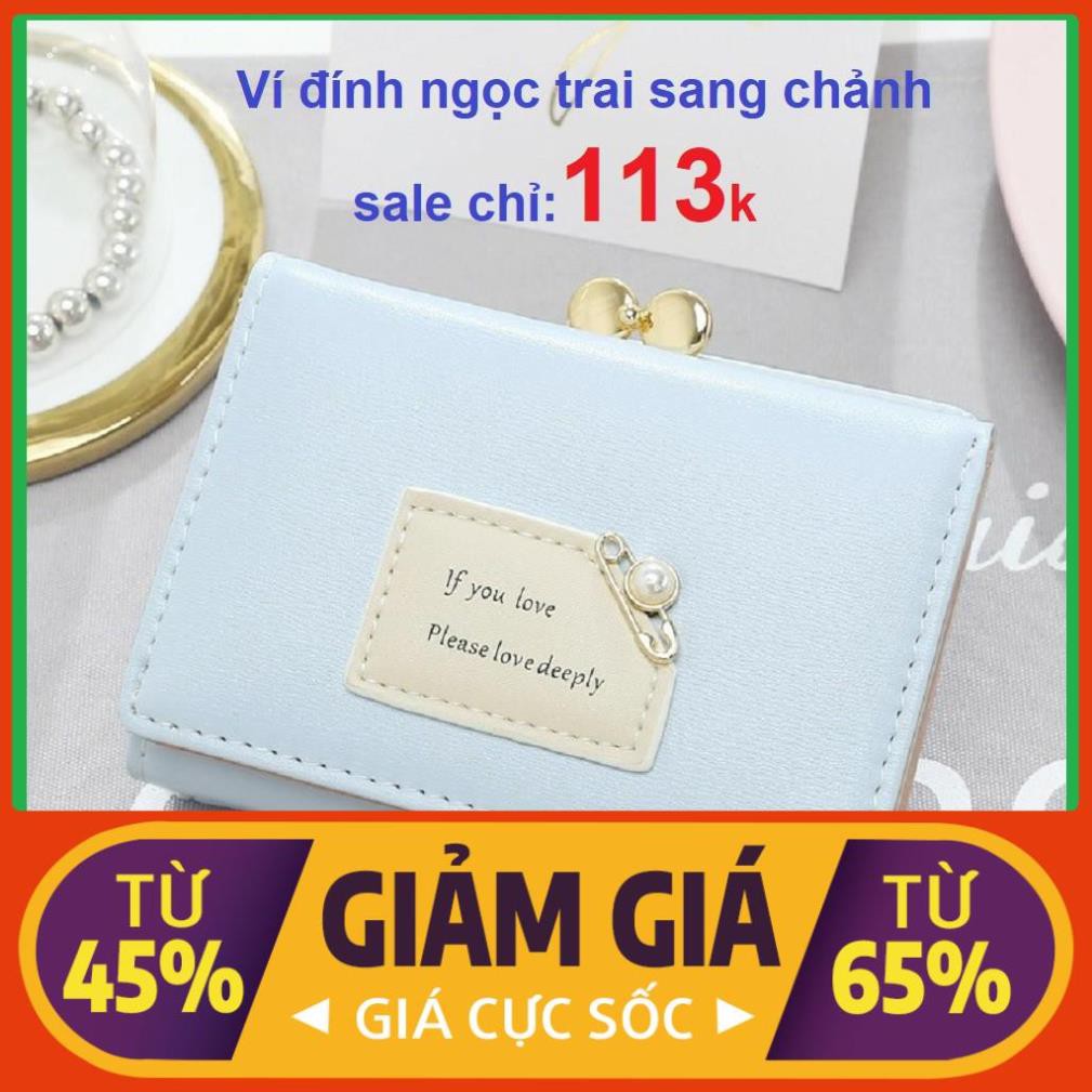 Ví Cầm Tay Nữ Mini Đẹp Hàng Hiệu Loại Mẫu Ngắn Bóp Ví Da PU Cao Cấp Thiết Kế Dễ Thương Xinh Xắn Thời Trang Hàn Quốc