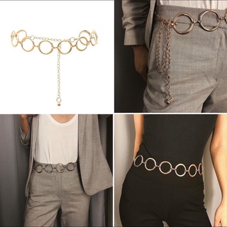 Belt chain khoen tròn thắt lưng kim loại