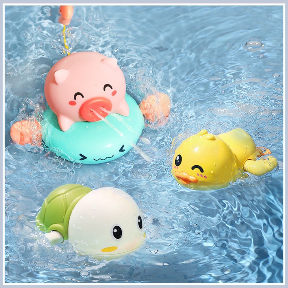 Tổng Hợp Đồ Chơi Nhà Tắm Cho Bé Rùa Bơi Cua Đồ Chơi Vặn Cót Thả Bồn Tắm Bể Bơi Cho Bé - BỐ KHỦNG LONG
