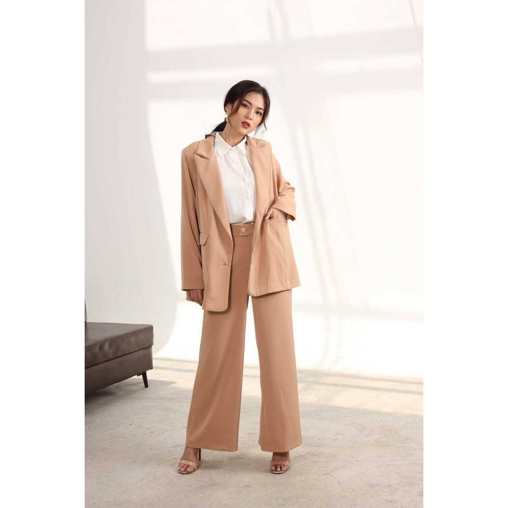 Áo blazer tay dài, áo vest công sở - 3 màu Hồng/Sand/Nude | WebRaoVat - webraovat.net.vn