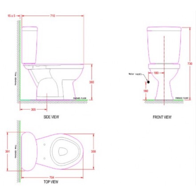 Bồn Cầu American Standard VF-2396 (VF-3395+VF-4796)- hàng chính hãng