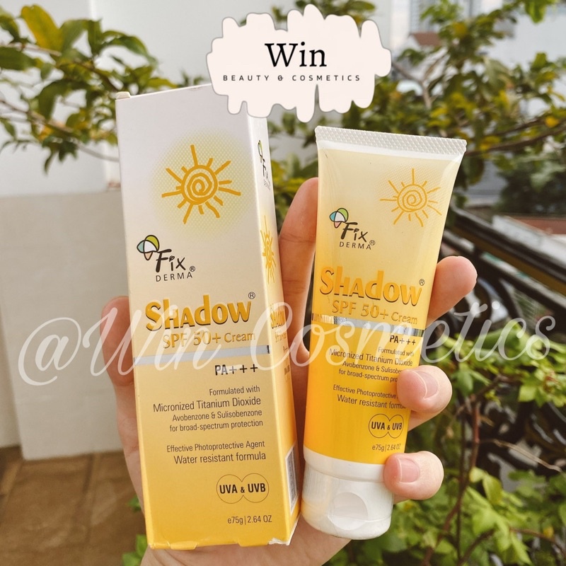 [Lưu mã 50K trên SP] Kem chống nắng Fixderma SPF 50 cream, Kem chống nắng Shadow cho da dầu, da nhạy cảm [Chính hãng]