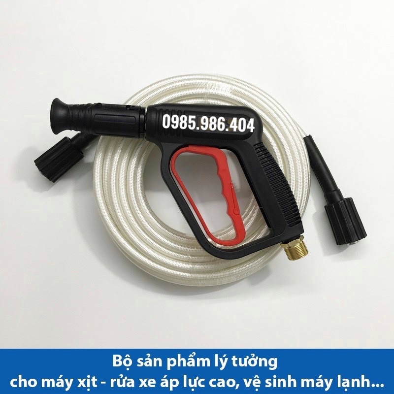 Bộ dây xịt rửa - súng rửa xe áp lực cao 10m dành cho máy rửa xe