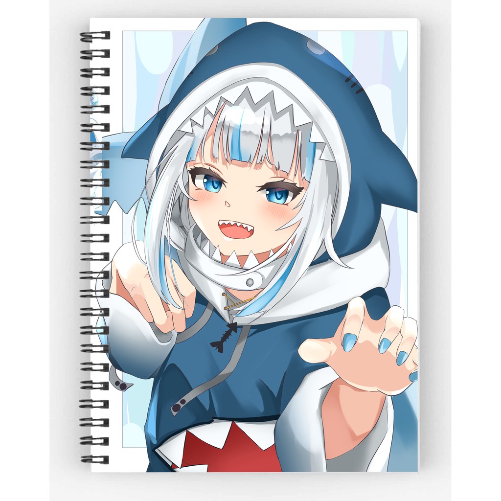 sổ tay anime manga Gawr Gura Hololive sổ gáy xoăn nhiều mẫu M0399