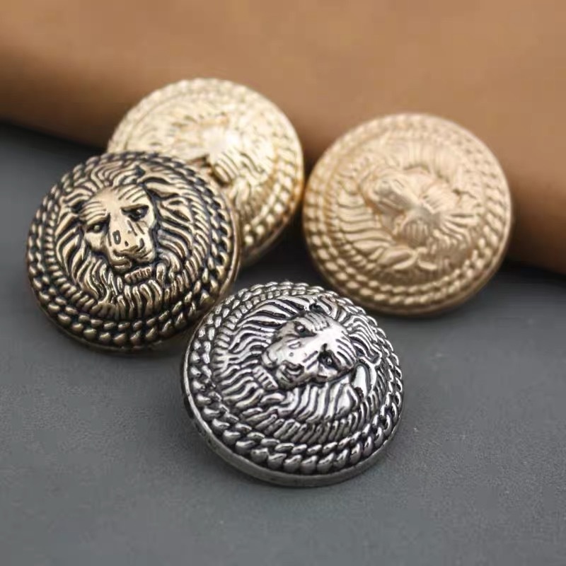 10 cái / lốc 15/20 / 25mm Bán buôn Cổ điển Nút may Thời trang Nút kim loại tròn cho áo khoác Áo khoác 20mm Nút cho quần áo Cổ điển