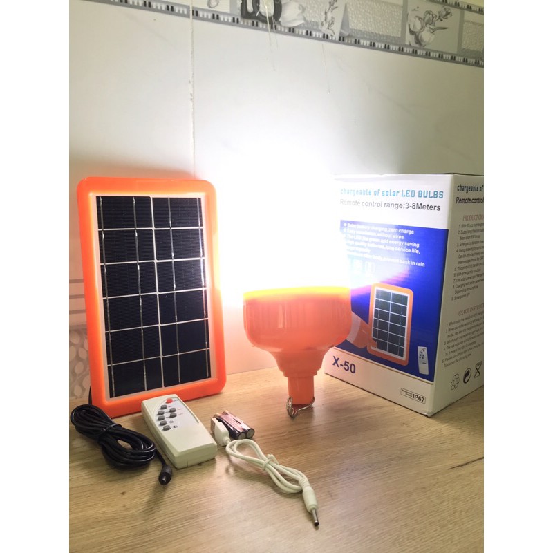 (NEW) JD-X50 Mẫu Mới 2021, Sáng Hơn-Bin Trâu Hơn. Đèn Buld Tích Điện Năng Lượng Mặt Trời | BigBuy360 - bigbuy360.vn