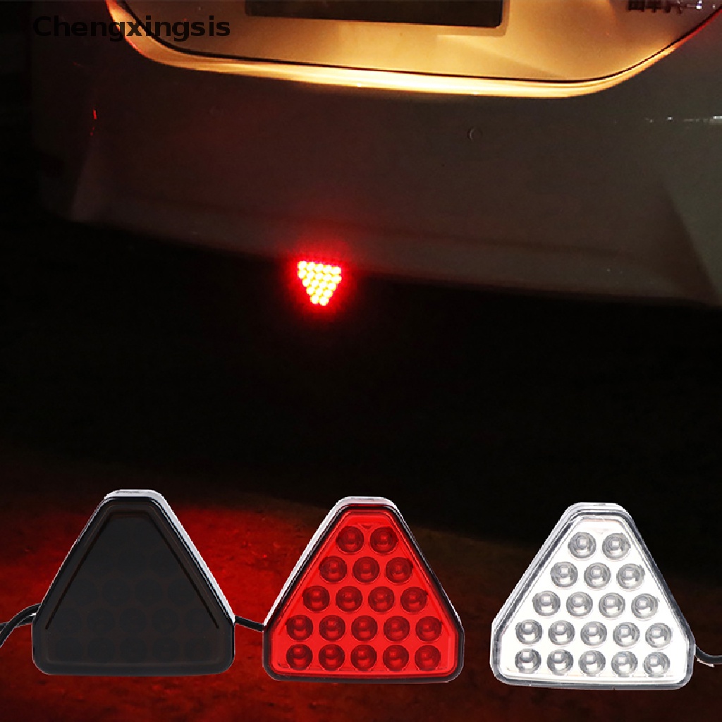 Đèn Led 12 Bóng Hình Tam Giác Gắn Phanh Xe Mô Tô Tiện Dụng