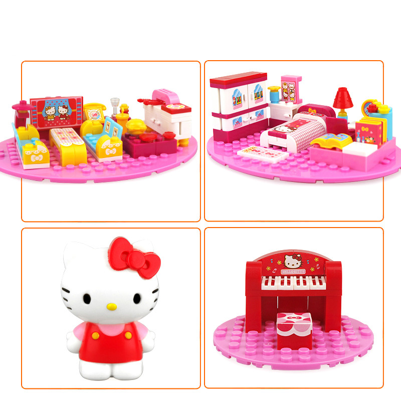 Bộ Đồ Chơi Lắp Ráp Mô Hình Nhà Hello Kitty Cho Bé