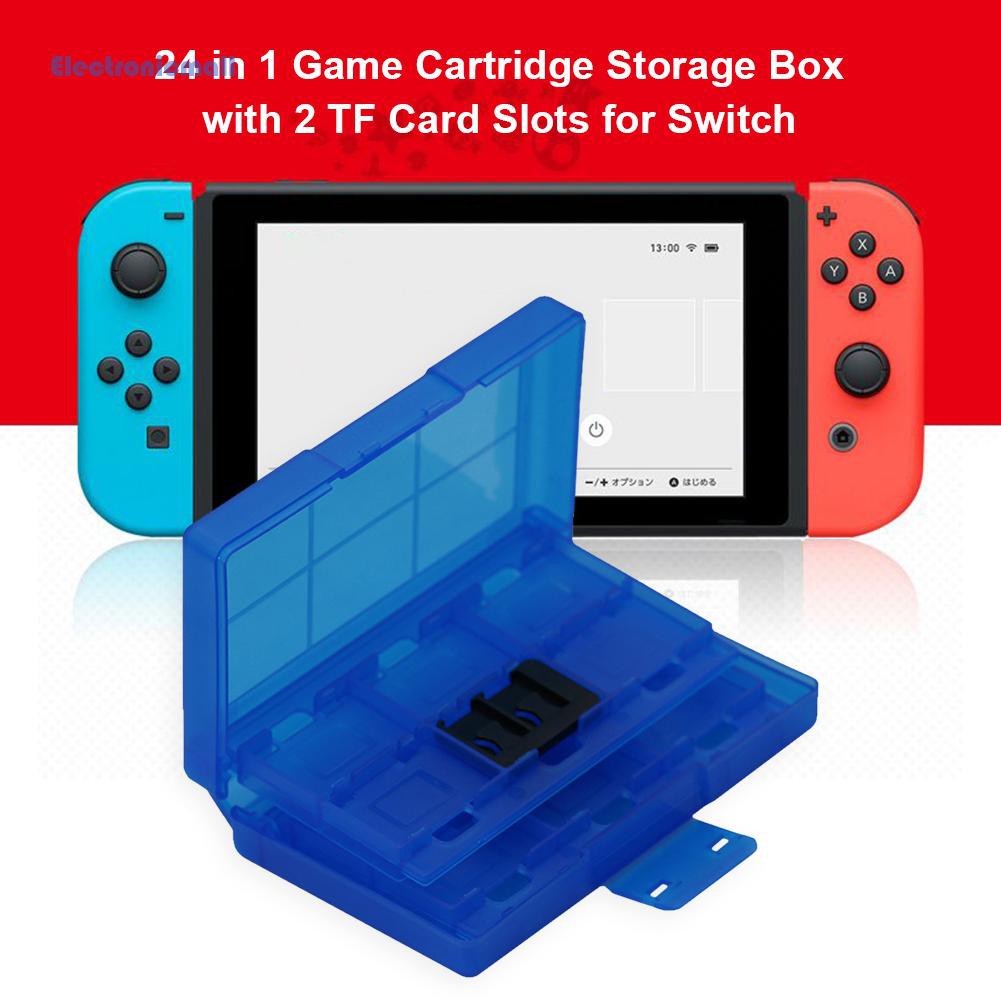 Hộp Đựng Thẻ Game Điện Tử Nhựa Cứng 24 Trong 1 Có 2 Khe Cắm Thẻ Nhớ Tf | BigBuy360 - bigbuy360.vn
