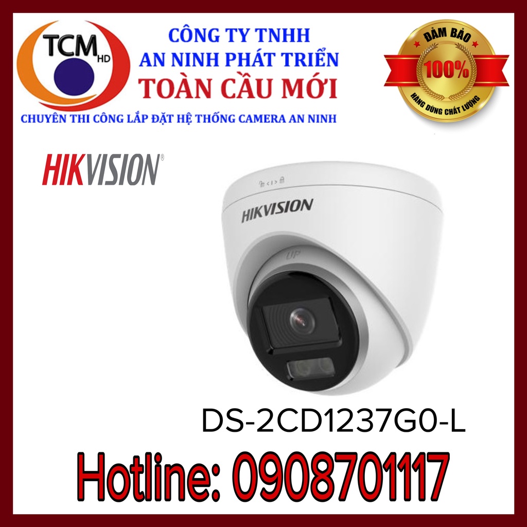 Camera IP Dome COLORVU Lite 2.0 Megapixel HIKVISION DS-2CD1327G0-L