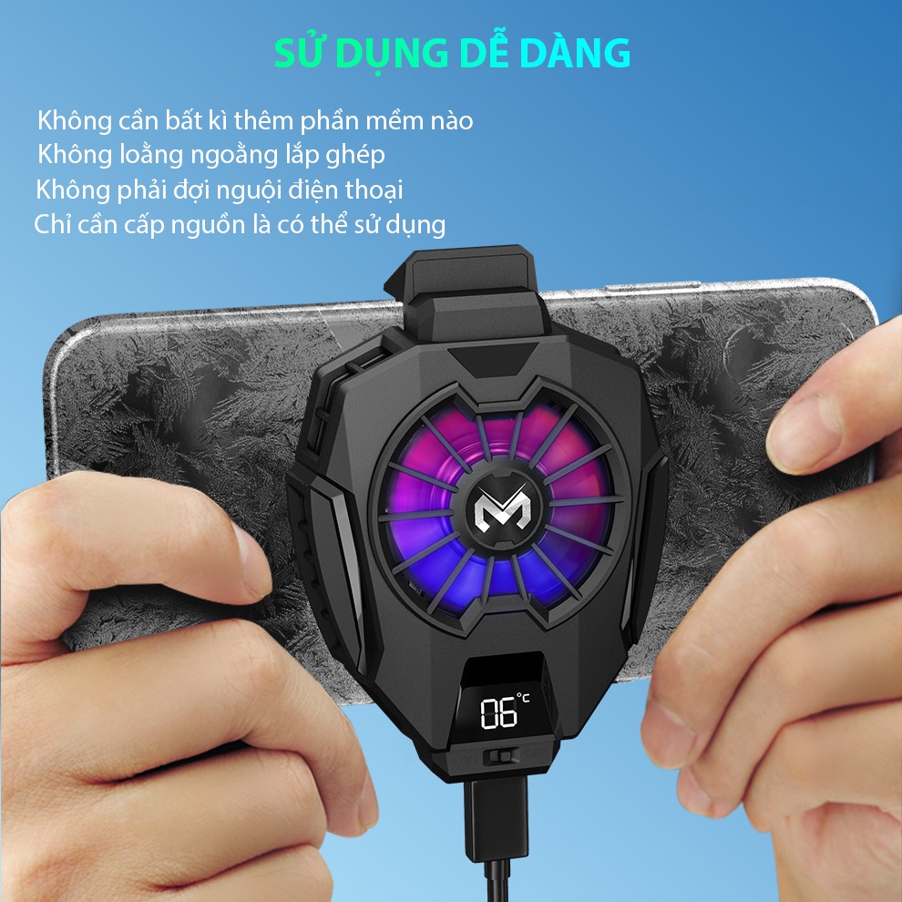 Quạt tản nhiệt điện thoại gaming sò lạnh Sidotech Memo DL05 / DL06 / DL02 / FL01 / FL05 / FL06 / chơi PUBG FF ROS