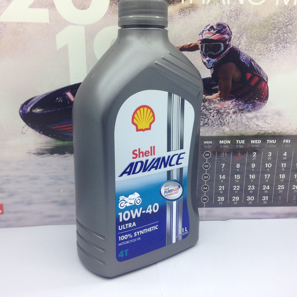 Nhớt Shell Ultra 10W40 1L tem 2 lớp (Shell Thái)