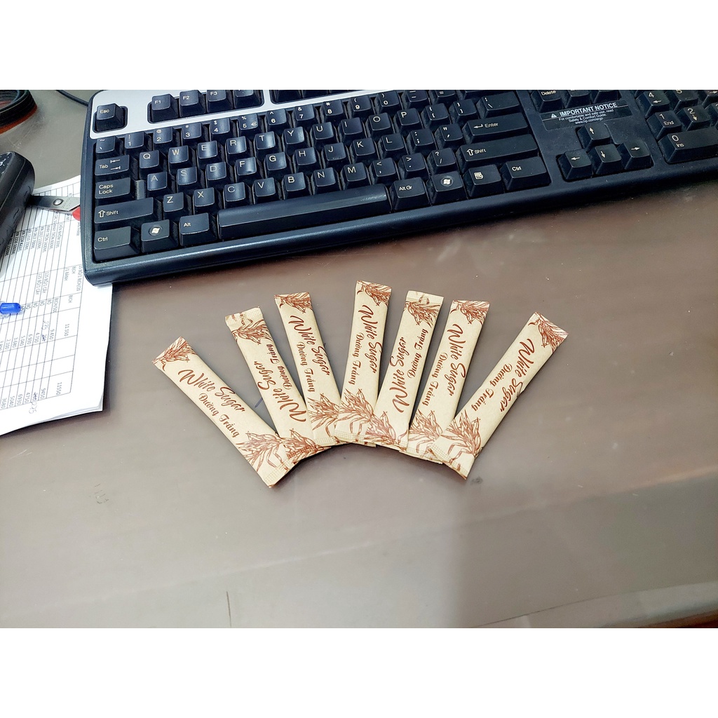 Đường gói nhỏ tiện lợi dùng uống cà phê, đường gói nhỏ giấy trắng ,giấy nâu-5gram -THẾGIOIINAN2021