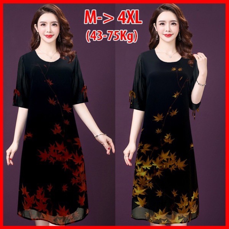 VÁY ĐẦM TRUNG NIÊN KIỂU ĐẦM SUÔNG VOAN CAO CẤP - VÁY ĐẦM TRUNG NIÊN ĐẸP CHERRY LADIES | BigBuy360 - bigbuy360.vn