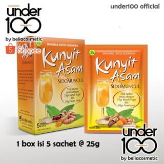 Image of ❤ Under100 ❤ Kunyit Asam | PLUS FIBER Sido Muncul 1 dus isi 5 sachet @ 25g BPOM Minuman Kesehatan