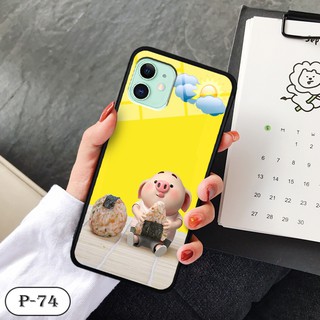 Ốp lưng kính 3D iPhone 11- hình cute