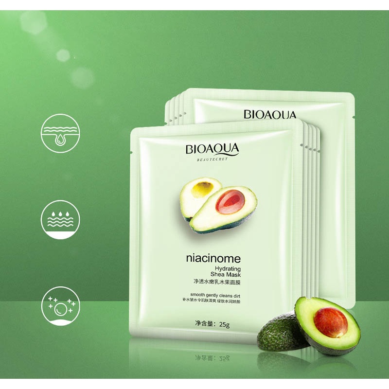 (Bán Buôn Sỉ) Mặt Nạ Bioaqua Quả Bơ Làm Trắng, Giúp Săn Chắc, Đàn Hồi Da Cải Thiện Làn Da Khoẻ Mạnh Mn83