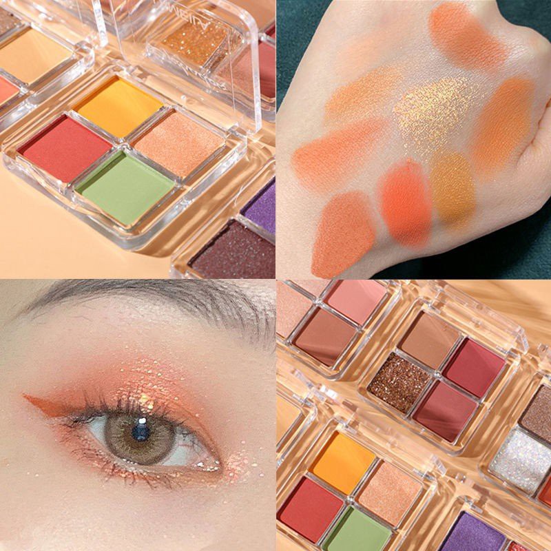 Phấn Mắt 4 Ô Lameila 3049 Eyeshadow Mịn Mượt Bền Màu Chính Hãng Nội Địa