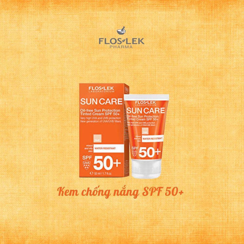 Floslek kem Chống Nắng Bảo Vệ Da Oil Free Sun Protection Tinted Cream SPF50+ 50ml