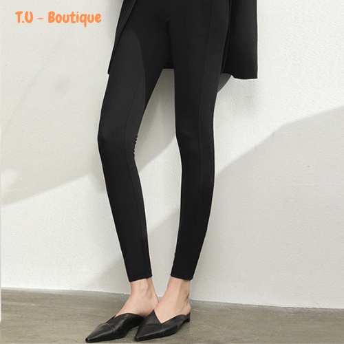 Quần nữ legging dáng dài cạp cao chống xoắn quần giữ nhiệt co giãn 4 chiều L-05