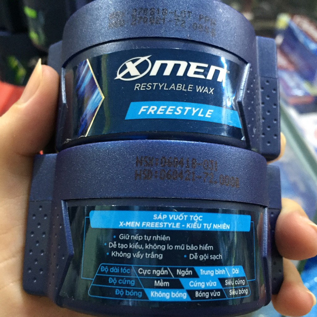 Xmen wax tạo kiểu tóc FREESTYLE tạo kiểu tự nhiên 70g