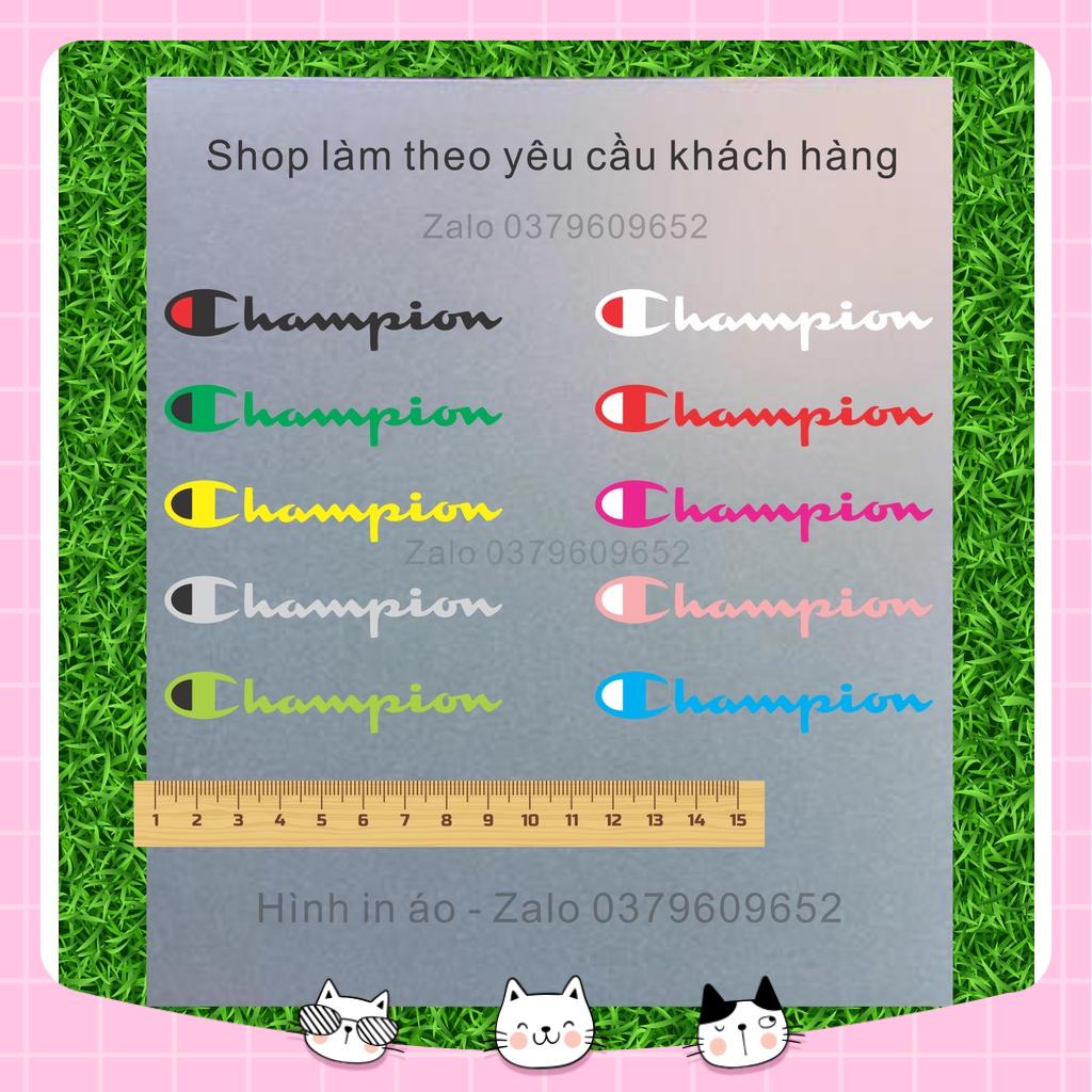 Patch Logo Champion in áo bằng bàn ủi dễ dàng tại nhà