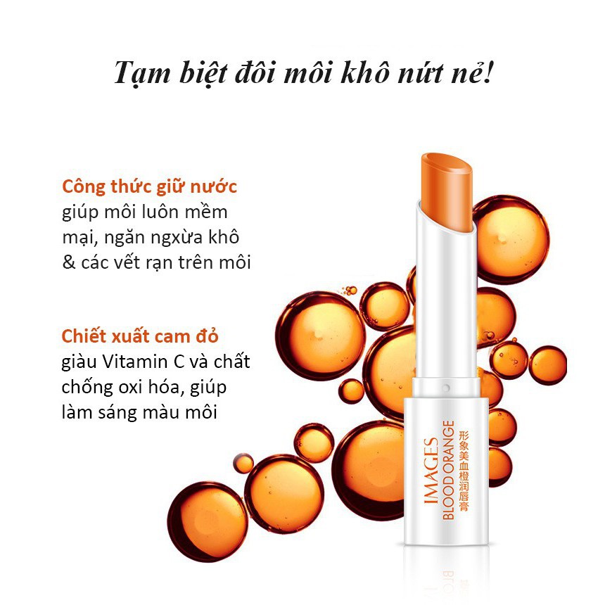Son dưỡng môi IMAGES mềm mượt giảm thâm môi chiết xuất cam đỏ dưỡng môi nội địa Trung PO-P112 | BigBuy360 - bigbuy360.vn