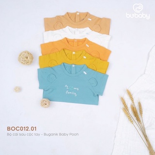 [Bubaby]_Bộ cộc Bubaby Buganik vải cotton mềm mại thấm hút tốt cho bé trai bé gái