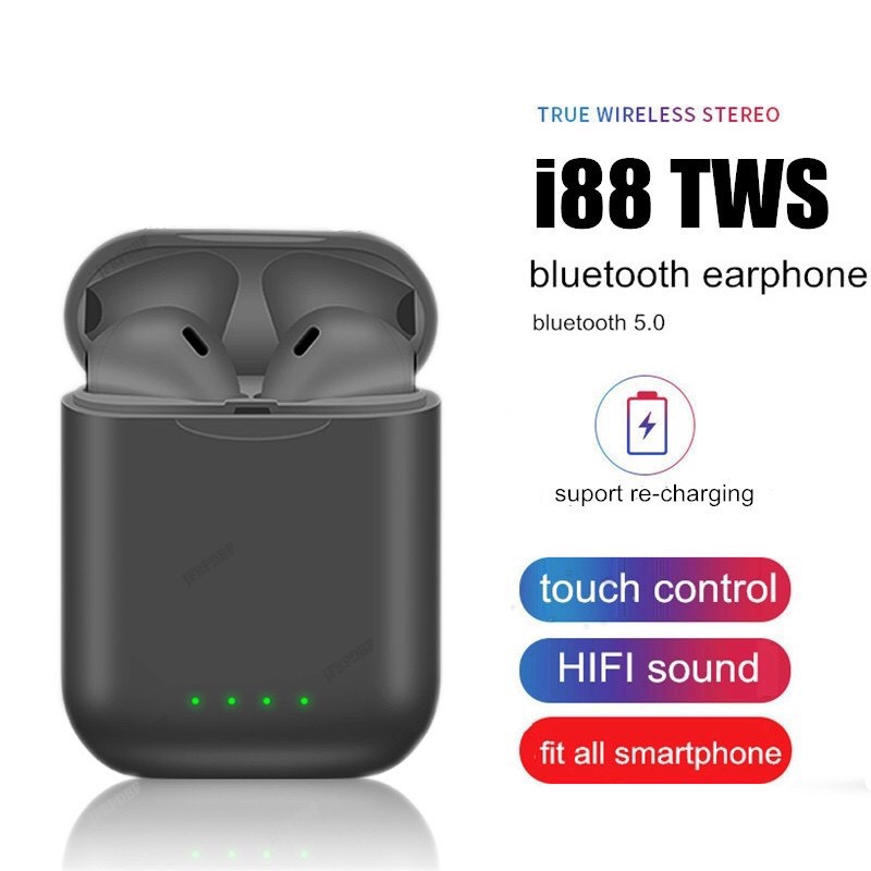 [ CHÍNH HÃNG ] Tai nghe Bluetooth I88 Tws tai êm Bass-treble rõ ràng bảo hành 12 tháng 1 đổi 1 | BigBuy360 - bigbuy360.vn