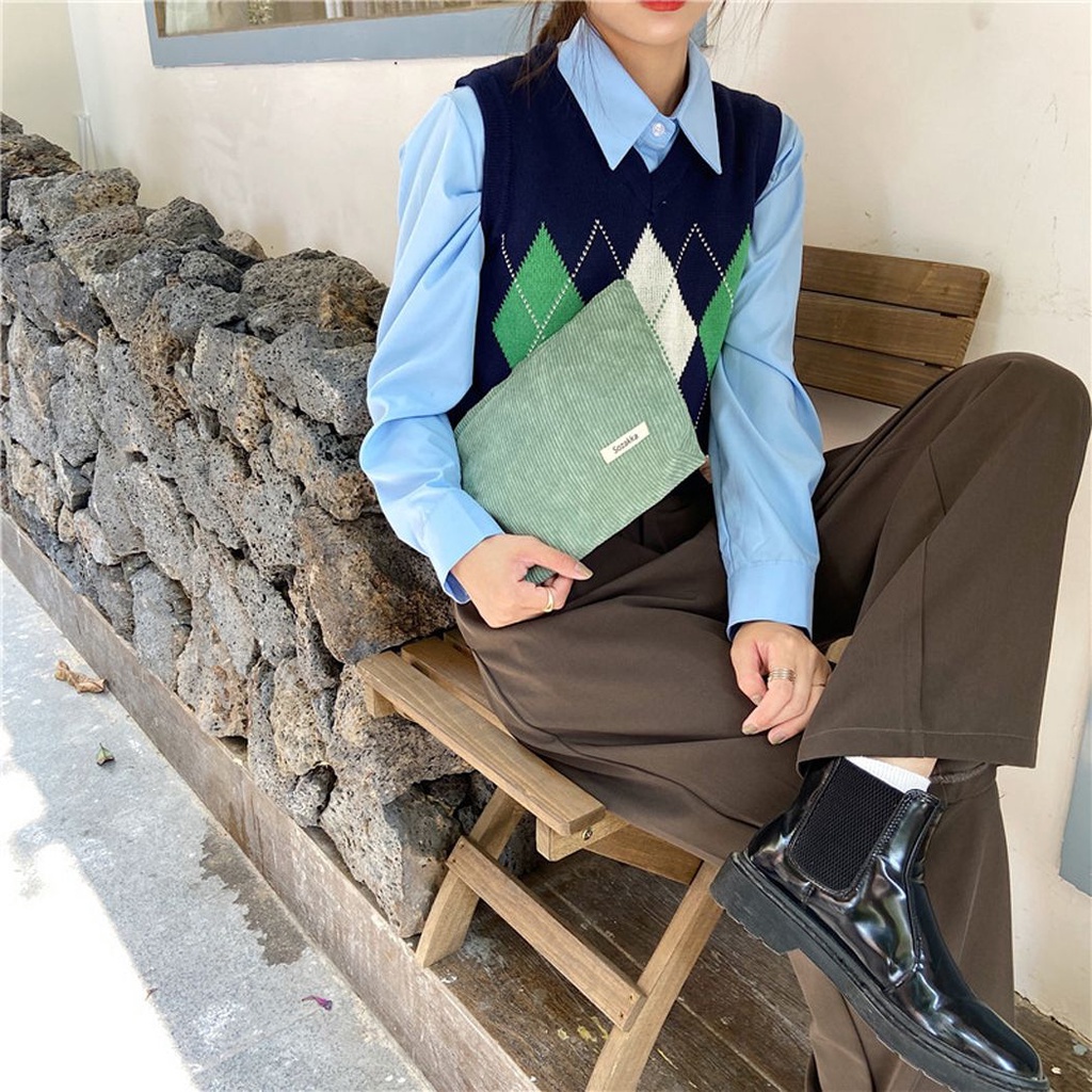 [Hàng mới về] Túi đựng mỹ phẩm nhiều màu sắc sức chứa lớn mềm mại tiện dụng dành cho nữ