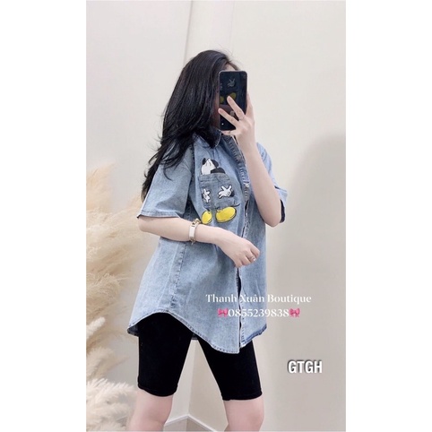Áo sơ mi bò demi micky dành cho nữ