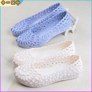 Xăng đan trắng mới mùa hè giày đế mềm bằng nhựa mềm