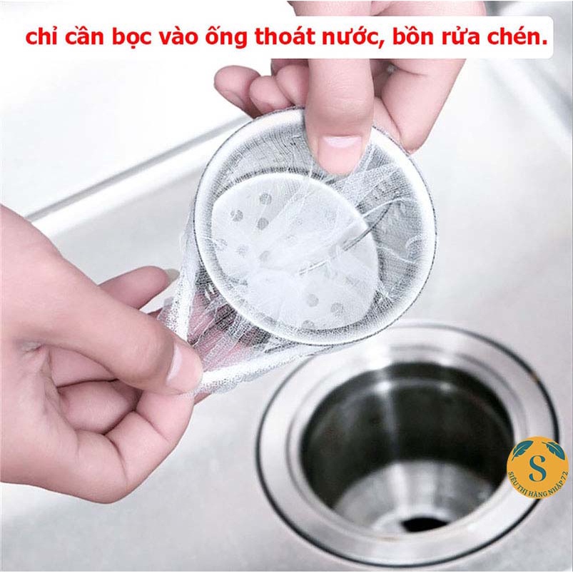 Gói 100 chiếc túi lọc rác bồn rửa chén [LỌC RÁC 100]