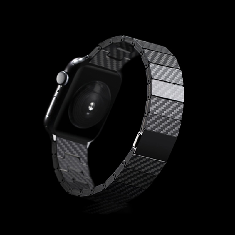 Dây Đeo Bằng Sợi Carbon Siêu Nhẹ Chống Thấm Nước Cho Đồng Hồ Apple Watch Series 7 45mm 44mm 41mm 38mm Series 7 6 SE 5 43