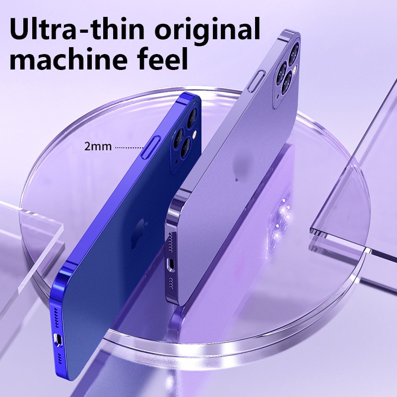 Ốp điện thoại tpu mềm mặt nhám mạ điện thích hợp cho Iphone 13 12 11 Pro Max Xs Max Xr X 8 7 Plus