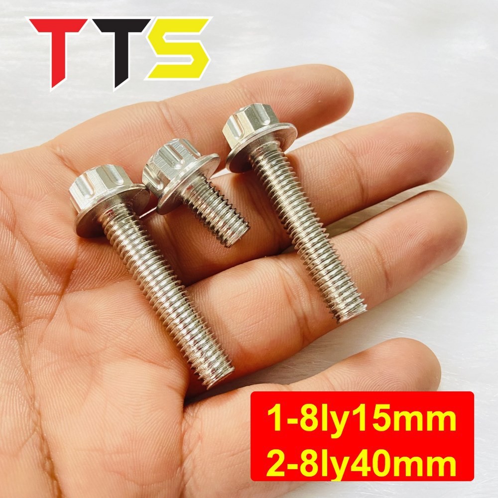 COMBO 3 ốc SALAYA chất liệu INOX 304 bắt nắp hộp số, xả nhớt xe tay ga honda Vario, Click thái, Vision, AB
