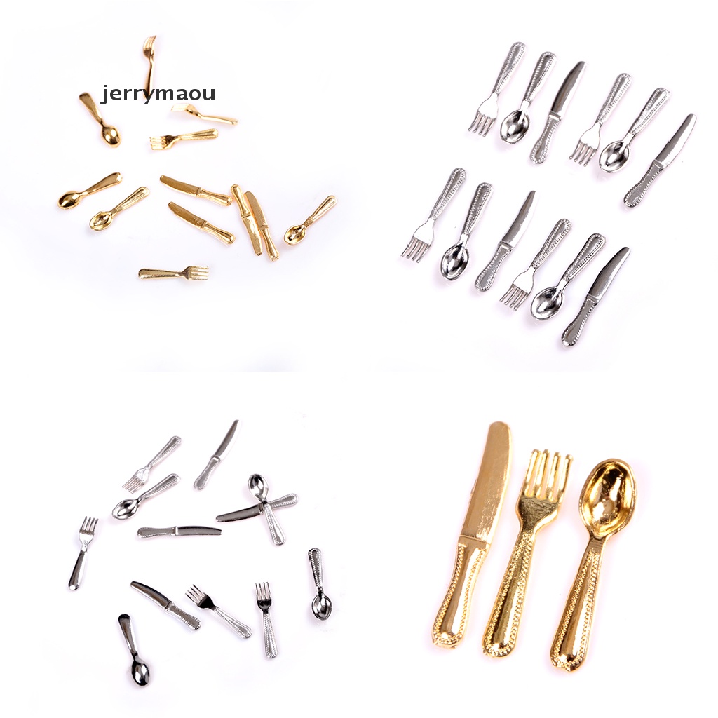 Set 12 Phụ Kiện Mô Hình Nĩa Mini Trang Trí Nhà Búp Bê
