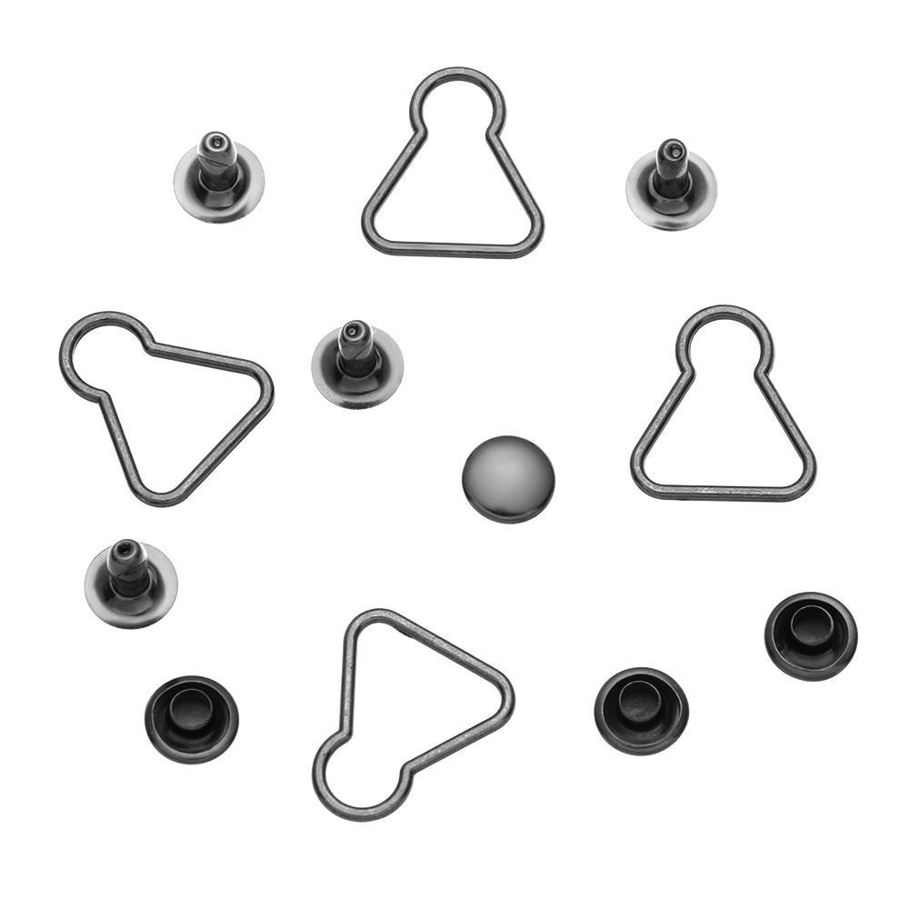 LUOL Set 4 Nút Thắt Lưng Hình Quả Bầu Bằng Kim Loại