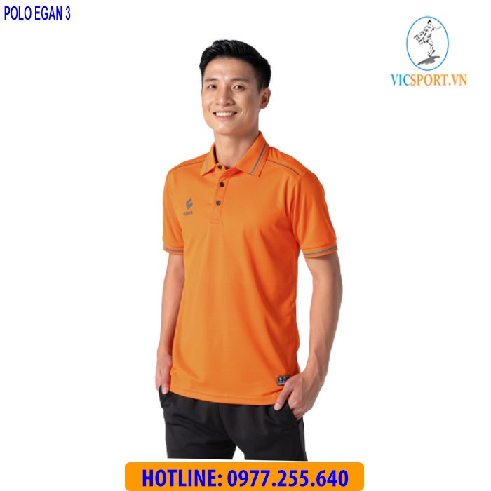 Áo Polo UV Egan Màu Cam 03 Bảo Vệ Làn Da Phù Hợp Tập Luyện Thể Thao Đi Chơi Dạo Phố UV03 - Vicsportvn