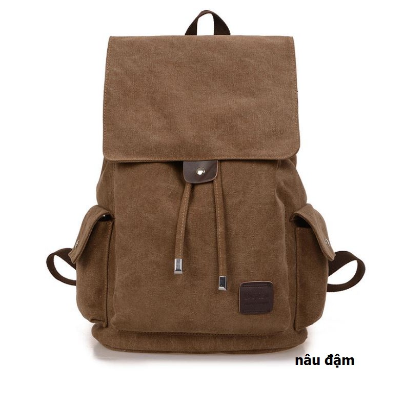 BaloHome - Balo vải bố dây rút siêu bền thời trang cỡ to vừa laptop 15.6inch