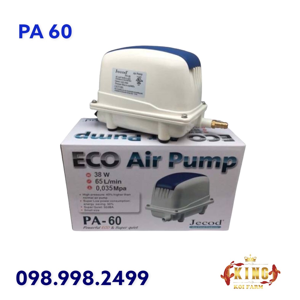 Máy sủi oxy Jecod ECO PA 35 – 45 – 60 – 80 – 100 – 150 – 200 Cho hồ cá koi Koi