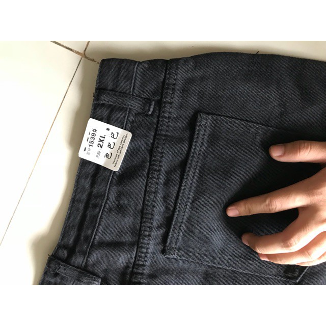 [ Sẵn 2xl 3xl 5xl ] Quần baggy jean có bigsize XL 2XL 3XL 4XL 5XL rách gối trắng đen | BigBuy360 - bigbuy360.vn