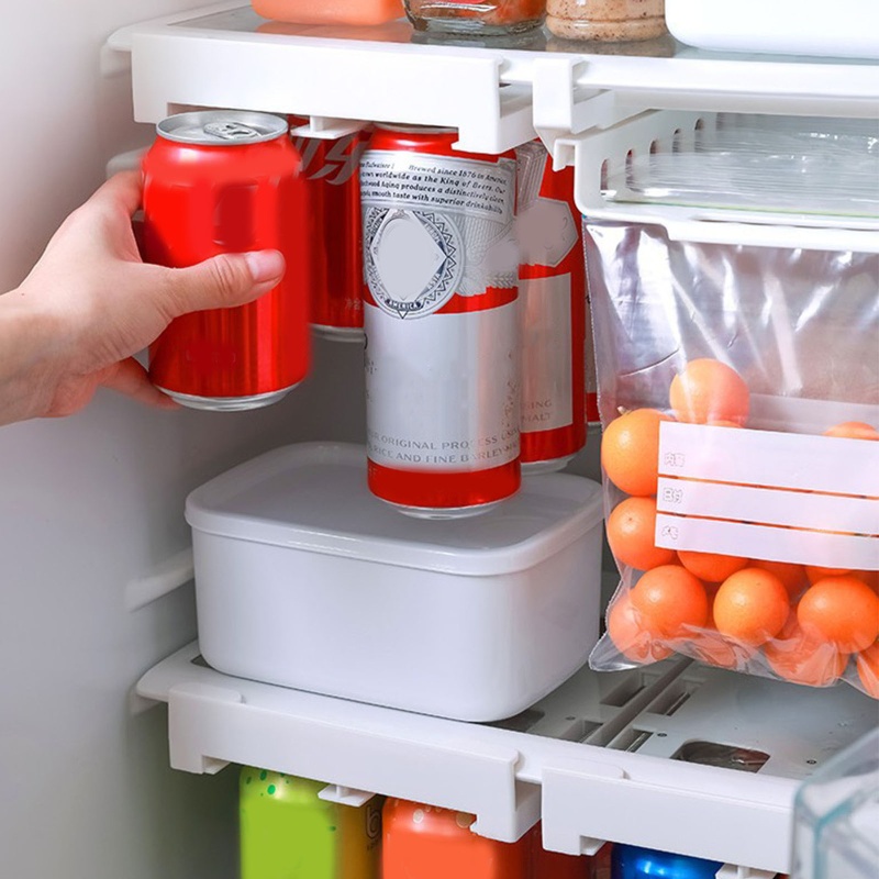 Set 2 Giá Đỡ Lon Nước Ngọt Đa Năng Treo Tủ Lạnh