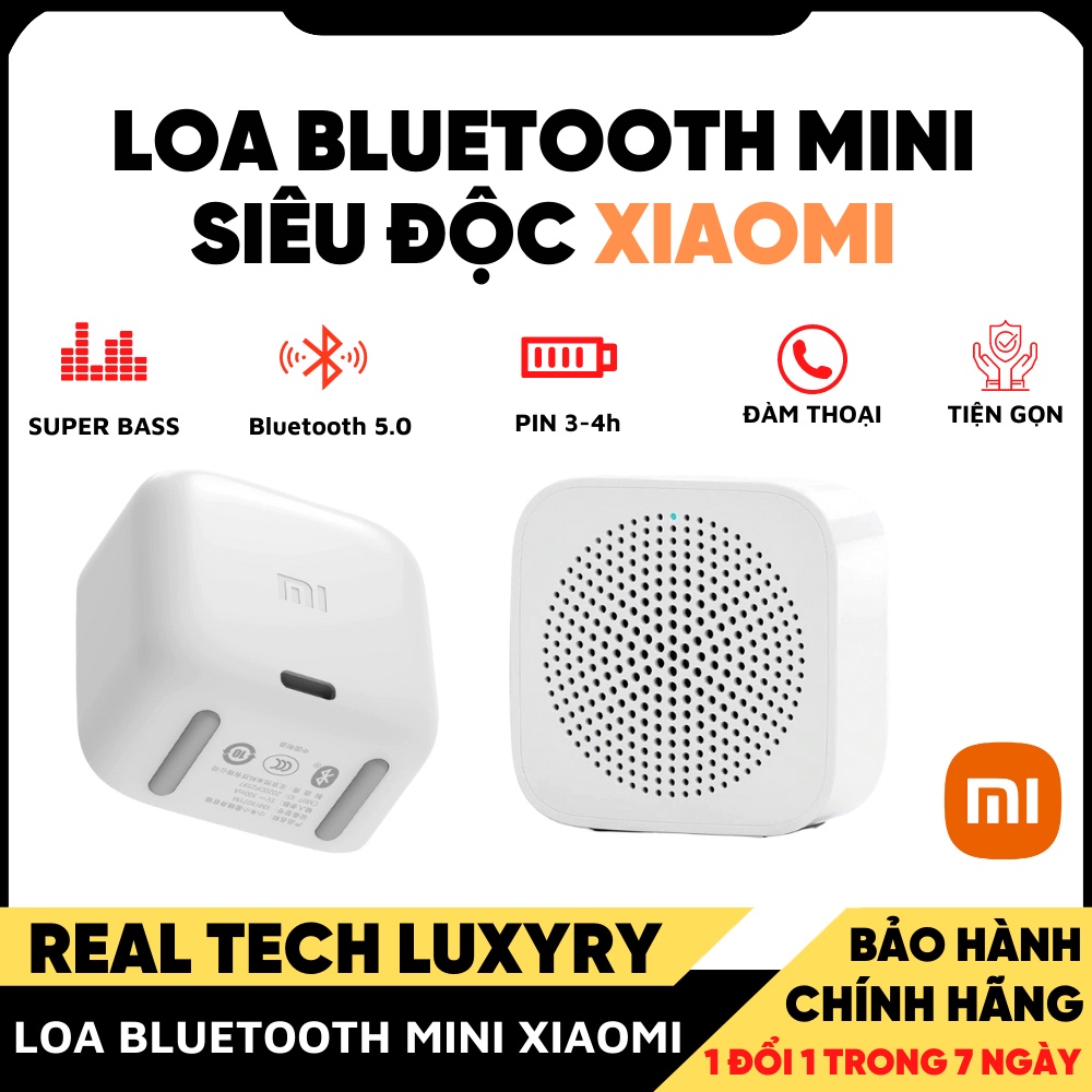 Loa bluetooth mini Xiaomi XiaoAI, âm thanh nổi sống động,nhỏ gọn,chất liệu ABS,tích hợp micro đàm thoại,pin trâu 6 tiếng