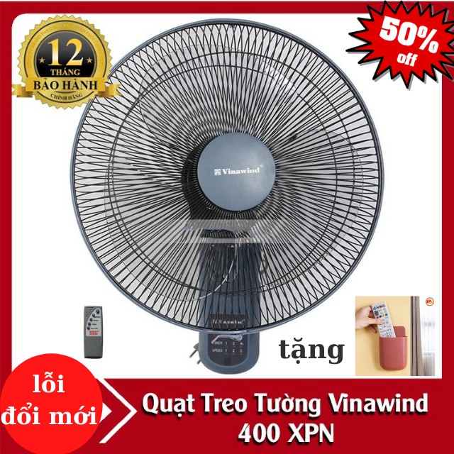 Quạt treo tường Vinawind QTT-400XPN (có điều khiển) - Hẹn giờ 6 tiếng-Quạt mạnh -chạy êm