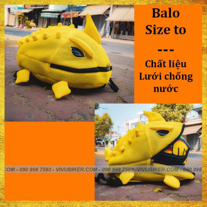 HOT-  [GIÁ KHO] Balo rồng size lớn đựng mũ bảo hiểm fullface - Balo khủng long lưới phản quang size lớn cất nón bảo hiểm