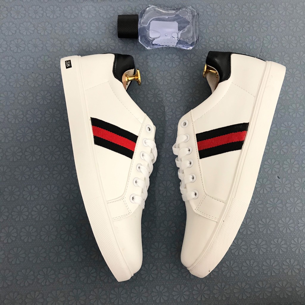 Giày thể thao nam sọc xám - sọc đỏ cá tính